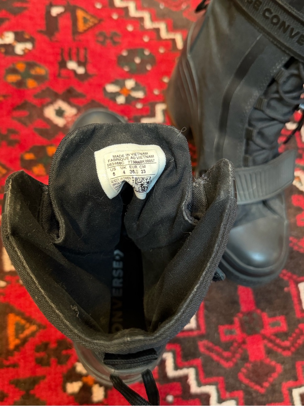 Converse Women’s Black Platform Tactical Boots - Picture 4 of 4
